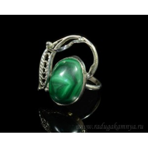 Кольцо малахит 22*28мм