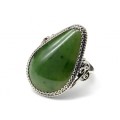 Кольцо нефрит " Капля " 21*32мм