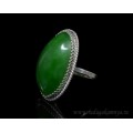 Кольцо нефрит "Овал" 19*32мм