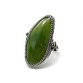 Кольцо нефрит " Грация " 20*40мм