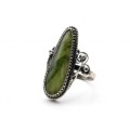 Кольцо нефрит "Капля" 12*32мм