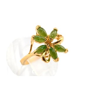 Кольцо нефрит 6 камней Кольцо нефрит 6 камней