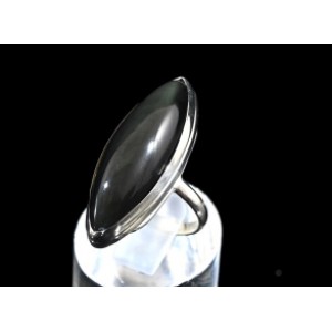 Кольцо с обсидианом радужным " Рис " 13*33мм