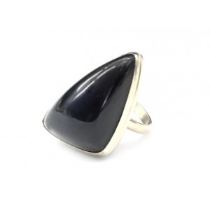 Кольцо с обсидианом радужным " Грация " 18*30мм.