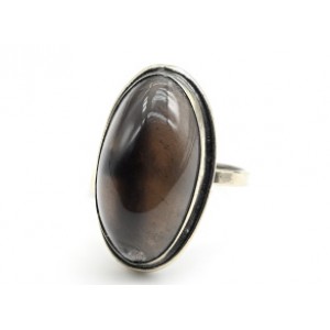Кольцо обсидиан " Овал " 16*27мм