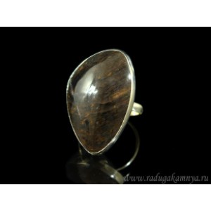 Кольцо с обсидианом " Грация " 21*32мм Кольцо с обсидианом " Грация " 21*32мм