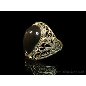 Кольцо обсидиан 15*27мм Кольцо обсидиан 15*27мм