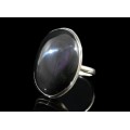 Кольцо обсидиан радужный " Овал " 20*28мм