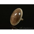 Кольцо обсидиан овал 21*33мм