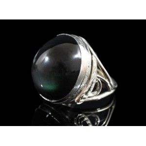 Кольцо обсидиан радужный 19*23мм