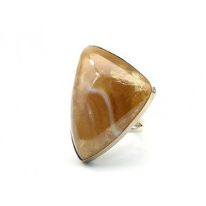 Кольцо оникс медовый " Грация " 30*40мм.