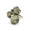 Кольцо с пиритом 22*27мм.