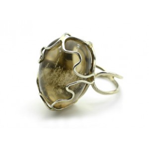 Кольцо раухтопаз 17*24мм