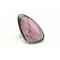 Кольцо родонит " Грация " 22*37мм