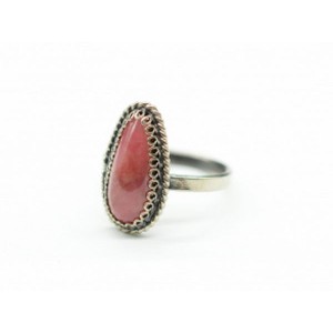 Кольцо родонит " Орлец " капля 10*18мм.