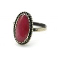 Кольцо родонит " Орлец " 11*17мм