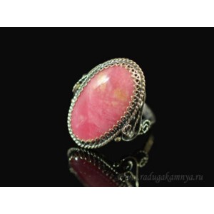 Кольцо родонит 15*25мм.