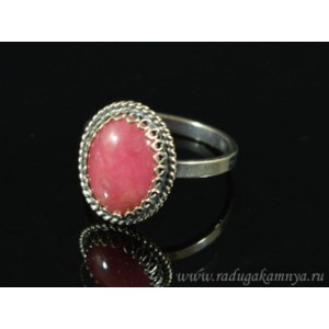 Кольцо родонит " Орлец " овал 12*15мм.