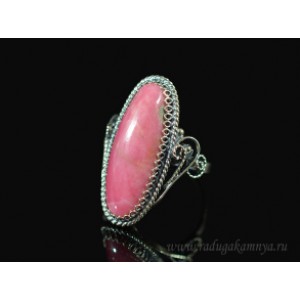 Кольцо родонит 12*29мм.