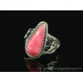 Кольцо родонит "Орлец" 13*25мм