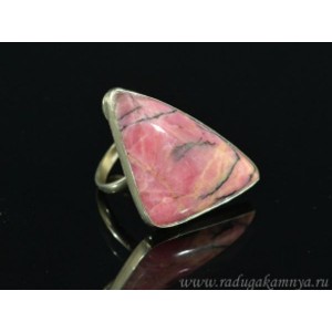 Кольцо родонит " Орлец " грация, 23*37мм