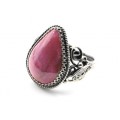 Кольцо родонит "Капля" 18*24мм