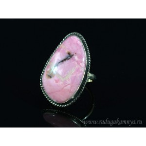 Кольцо родонит " Грация " 22*35мм