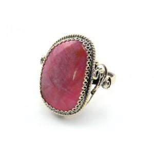 Кольцо родонит 18*26мм