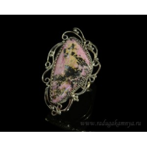 Кольцо родонит 31*50мм.