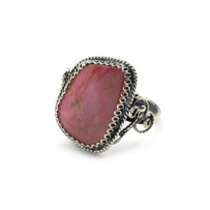 Кольцо родонит "Орлец" грация 17*22мм Кольцо родонит "Орлец" грация 17*22мм