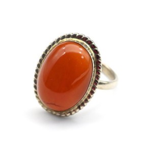 Кольцо с сердоликом " Овал " 16*21мм