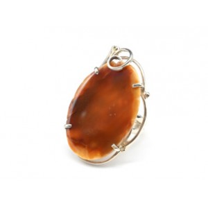 Кольцо с сердоликом 30*44мм