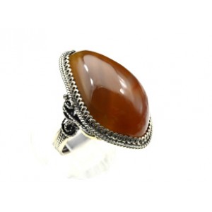 Кольцо сердолик "Грация" 25*34мм