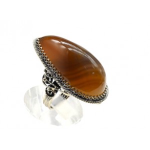 Кольцо сердолик "Капля" 20*38мм