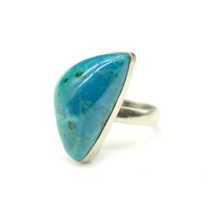 Кольцо хризоколла " Грация " 17*28мм