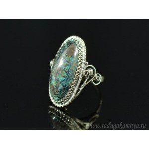 Кольцо хризоколла 14*28мм