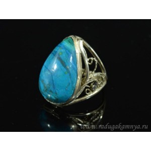 Кольцо с хризоколлой 17*27мм