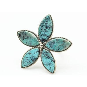 Кольцо хризоколла "Звезда" 29*30мм.