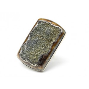 Кольцо симбирцит " Прямоугольник " 29*45мм