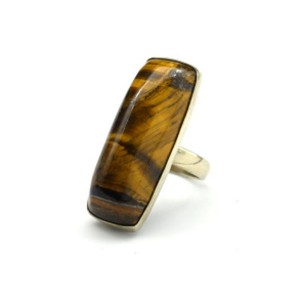 Кольцо с тигровым глазом " Прямоугольник " 14*37мм Кольцо с тигровым глазом " Прямоугольник " 14*37мм