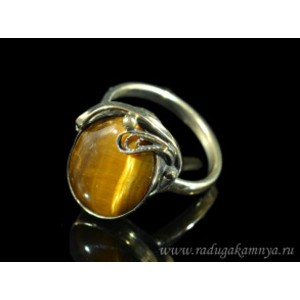 Кольцо с тигровым глазом 14*17мм Кольцо с тигровым глазом 14*17мм