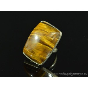 Кольцо тигровый глаз прямоугольник, 26*37мм Кольцо тигровый глаз прямоугольник, 26*37мм