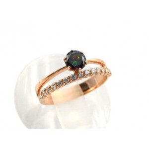 Кольцо с925 позолота и мистик топазом 5мм , 2,03гр. (иск.)