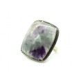 Кольцо флюорит " Прямоугольник " 27*31мм