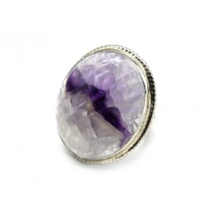 Кольцо с флюоритом овал 29*33мм