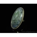 Кольцо с флюоритом овал 24*45мм