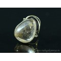 Кольцо рутиловый кварц (волосатик) 20*27мм