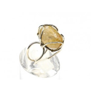 Кольцо рутиловый кварц (волосатик) 14*18мм