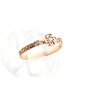 Кольцо с925 позолота и фианитами ,  1гр. (иск.)