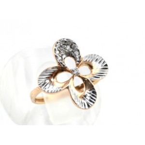 Кольцо с925 позолота и фианитами 17мм ,  1,5гр. (иск.)